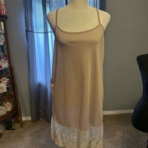 Together Beige Chemise with Lace Trim